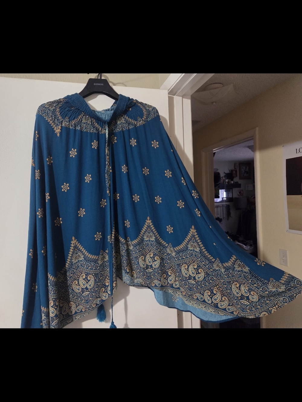 Lanacolothdesign Thai Teal Vibrant Flowy Skirt